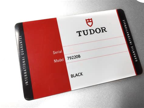 tudor watch warranty card